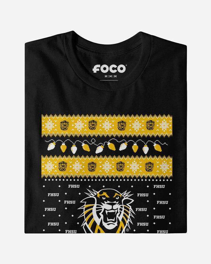 Fort Hays State Tigers Holiday Lights Sweater T-Shirt FOCO - FOCO.com