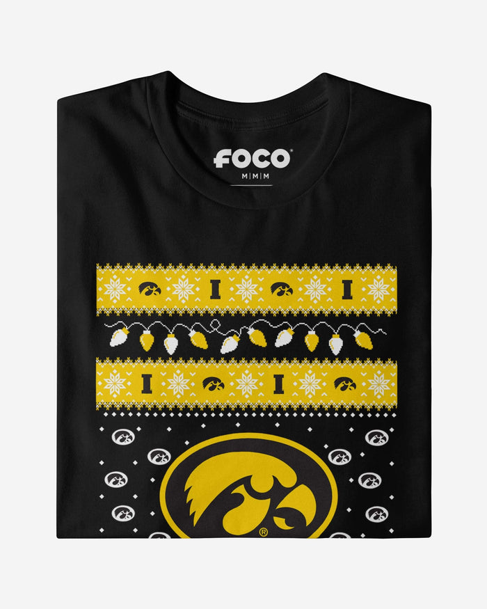 Iowa Hawkeyes Holiday Lights Sweater T-Shirt FOCO - FOCO.com