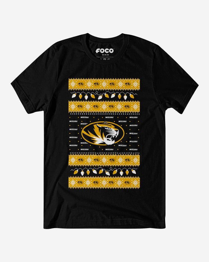 Missouri Tigers Holiday Lights Sweater T-Shirt FOCO S - FOCO.com