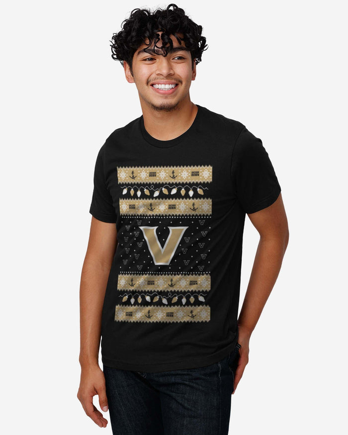 Vanderbilt Commodores Holiday Lights Sweater T-Shirt FOCO - FOCO.com