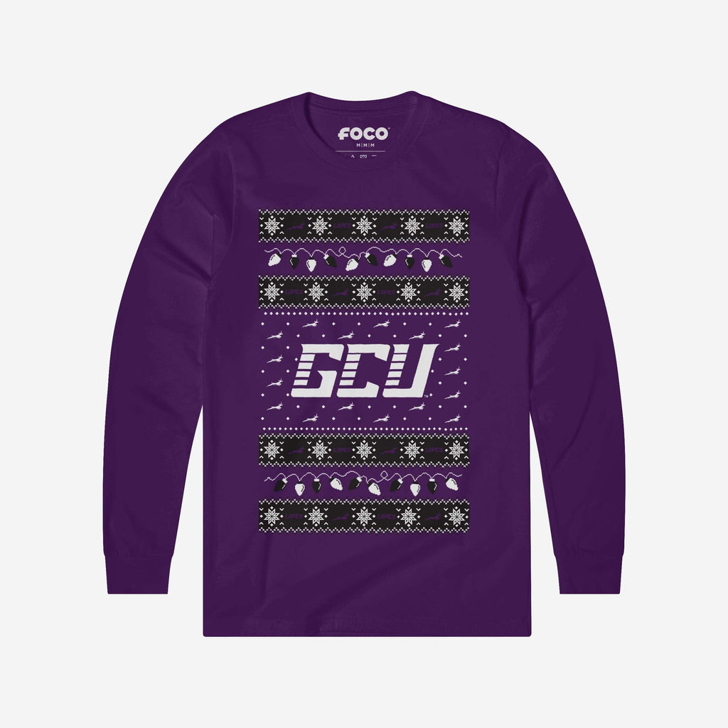 Grand Canyon Antelopes Holiday Lights Sweater Long Sleeve T-Shirt FOCO S - FOCO.com