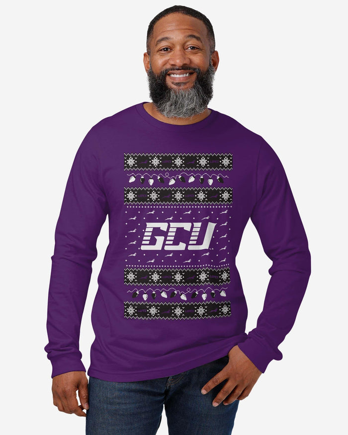 Grand Canyon Antelopes Holiday Lights Sweater Long Sleeve T-Shirt FOCO - FOCO.com