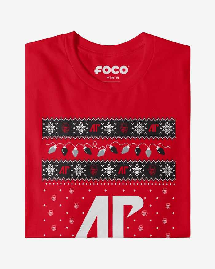 Austin Peay Governors Holiday Lights Sweater Long Sleeve T-Shirt FOCO - FOCO.com