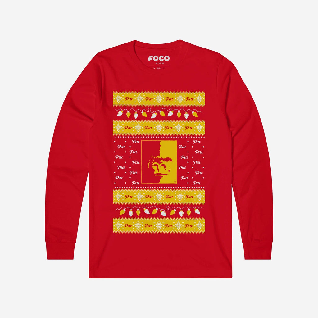 Pittsburg State Gorillas Holiday Lights Sweater Long Sleeve T-Shirt FOCO S - FOCO.com