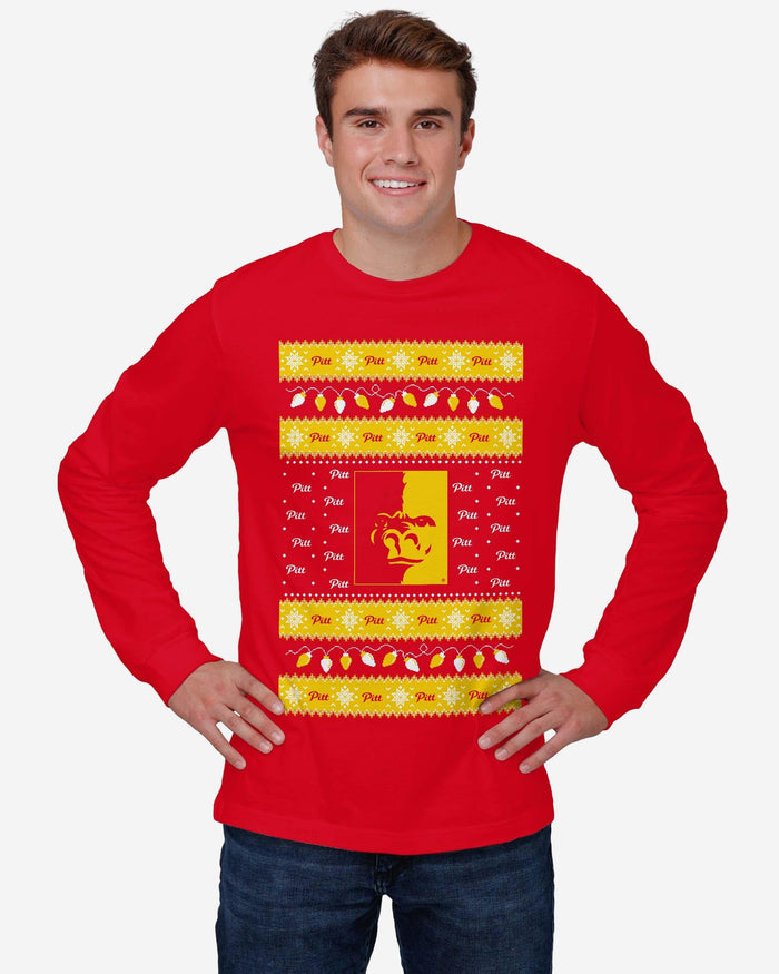 Pittsburg State Gorillas Holiday Lights Sweater Long Sleeve T-Shirt FOCO - FOCO.com