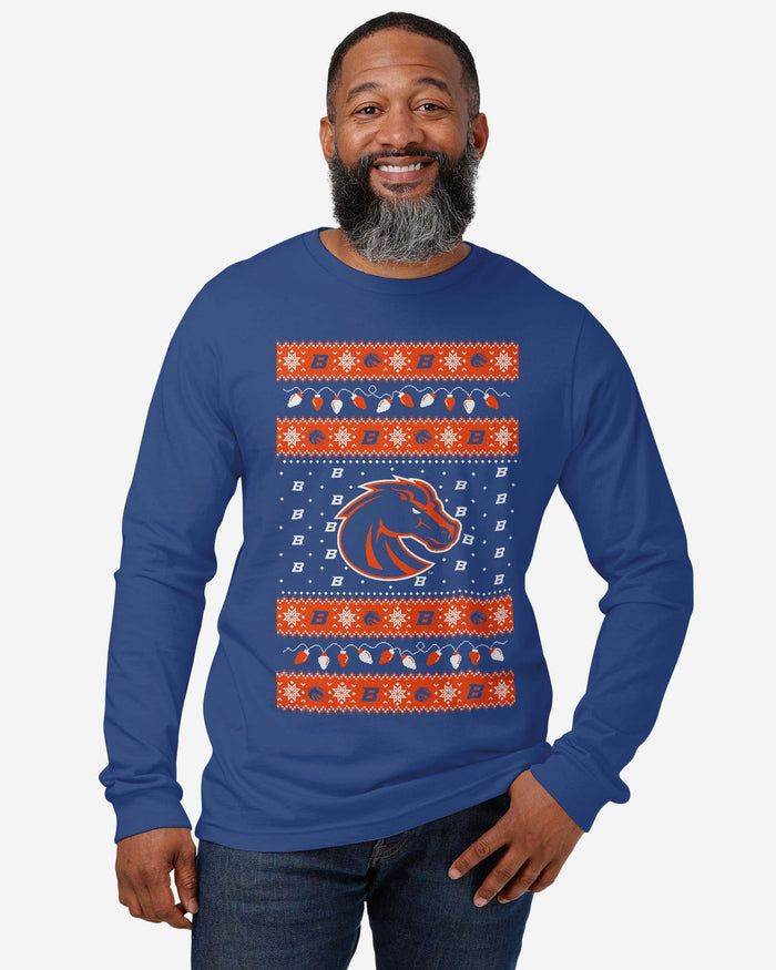 Boise State Broncos Holiday Lights Sweater Long Sleeve T-Shirt FOCO - FOCO.com