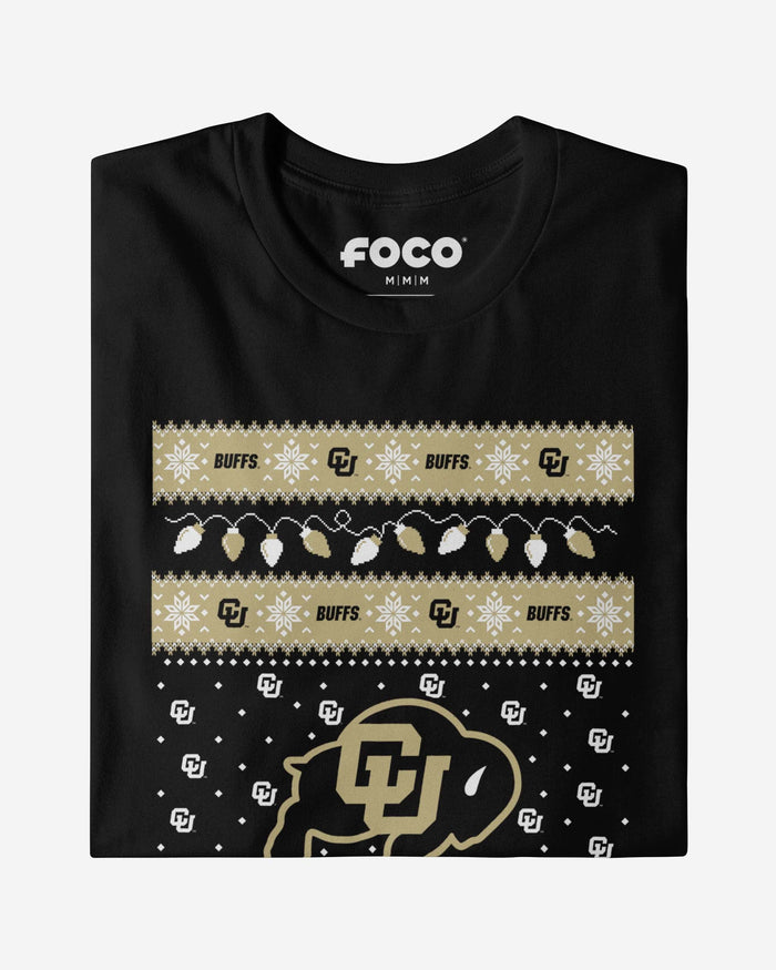 Colorado Buffaloes Holiday Lights Sweater Long Sleeve T-Shirt FOCO - FOCO.com