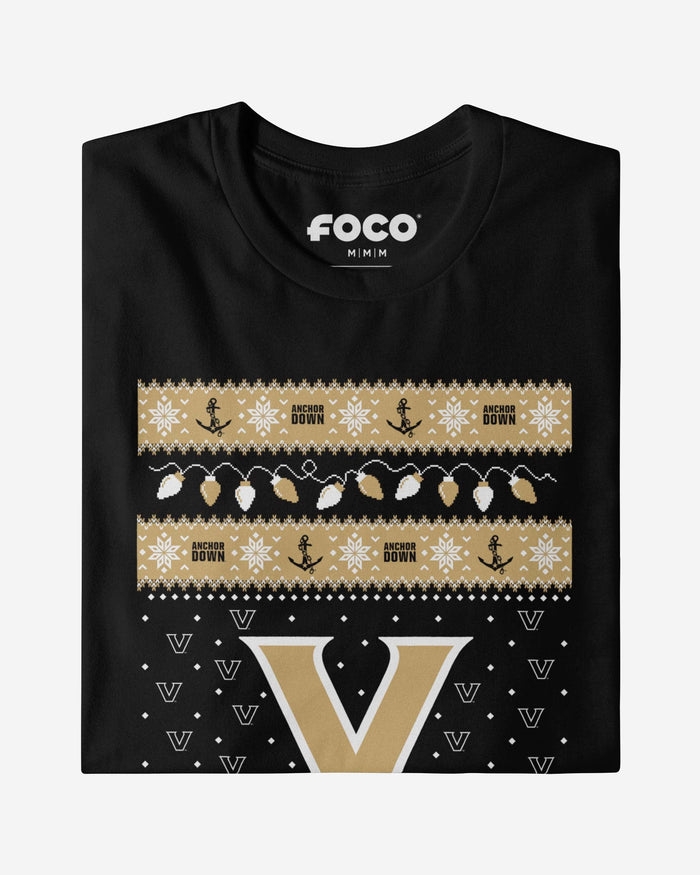 Vanderbilt Commodores Holiday Lights Sweater Long Sleeve T-Shirt FOCO - FOCO.com