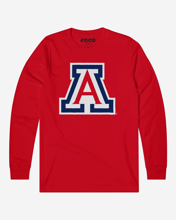 Arizona Wildcats Primary Logo Long Sleeve T-Shirt FOCO Red S - FOCO.com