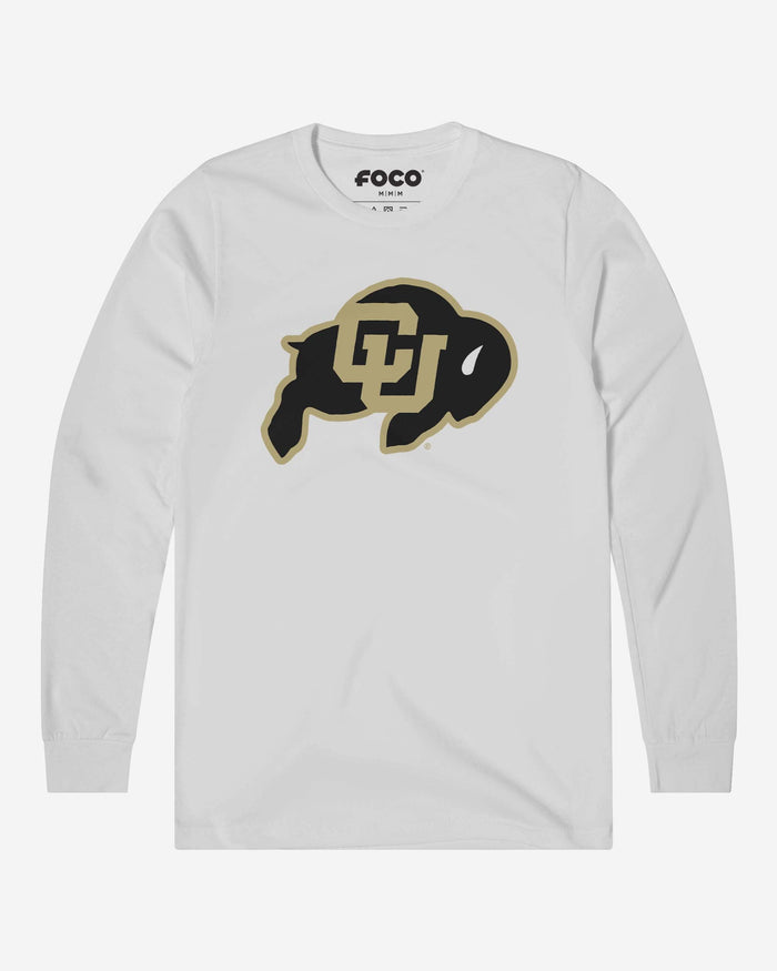 Colorado Buffaloes Primary Logo Long Sleeve T-Shirt FOCO White S - FOCO.com