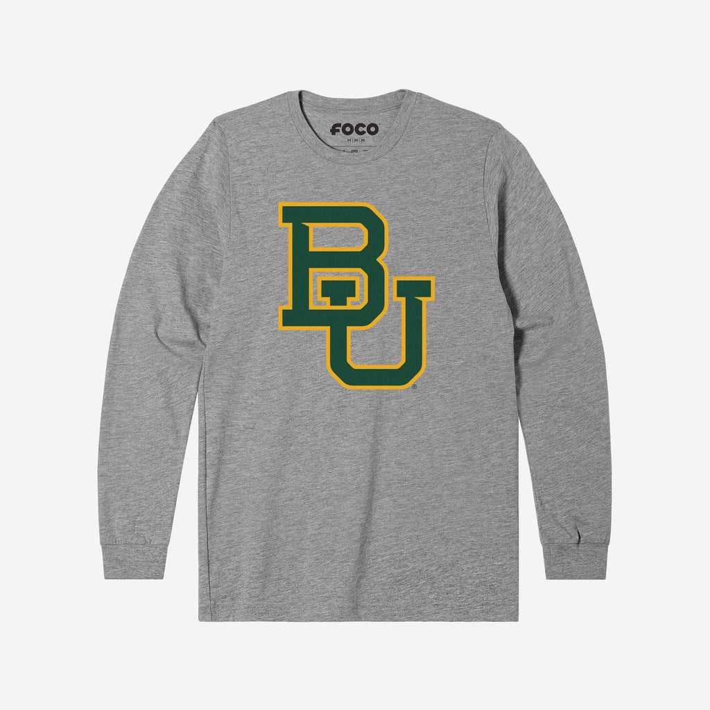 Baylor Bears Primary Logo Long Sleeve T-Shirt FOCO Athletic Heather S - FOCO.com