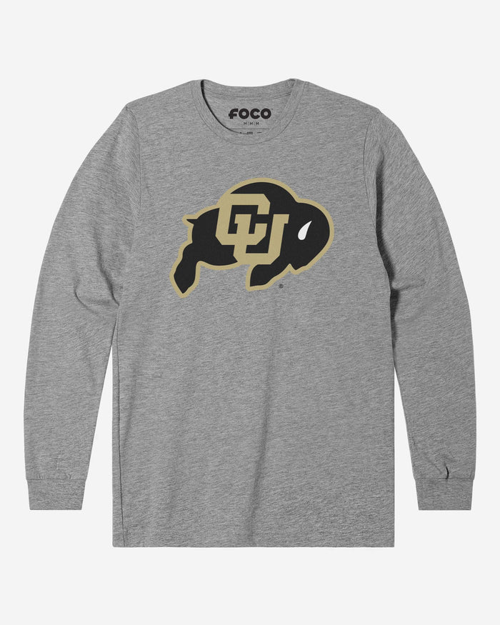 Colorado Buffaloes Primary Logo Long Sleeve T-Shirt FOCO Athletic Heather S - FOCO.com