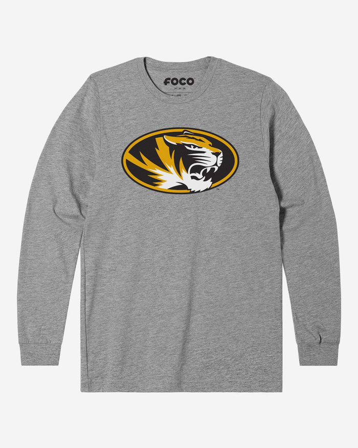 Missouri Tigers Primary Logo Long Sleeve T-Shirt FOCO Athletic Heather S - FOCO.com