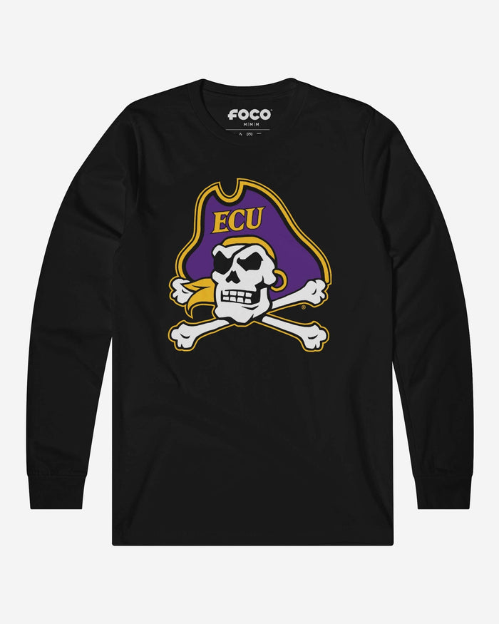 East Carolina Pirates Primary Logo Long Sleeve T-Shirt FOCO Black S - FOCO.com