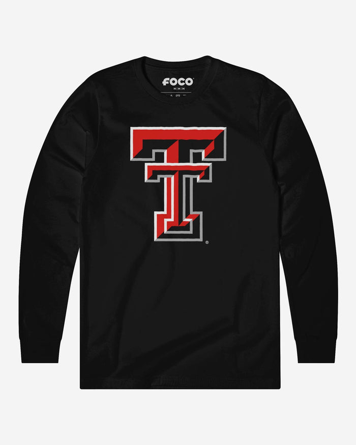 Texas Tech Red Raiders Primary Logo Long Sleeve T-Shirt FOCO Black S - FOCO.com