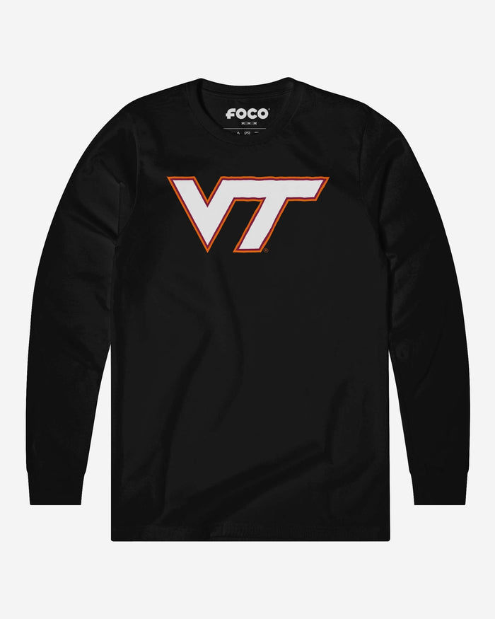 Virginia Tech Hokies Primary Logo Long Sleeve T-Shirt FOCO Black S - FOCO.com