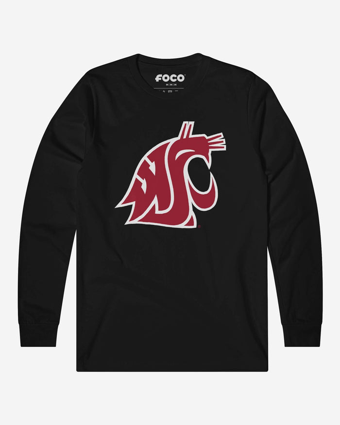 Washington State Cougars Primary Logo Long Sleeve T-Shirt FOCO Black S - FOCO.com