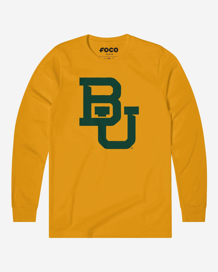 Baylor Bears Primary Logo Long Sleeve T-Shirt FOCO Gold S - FOCO.com