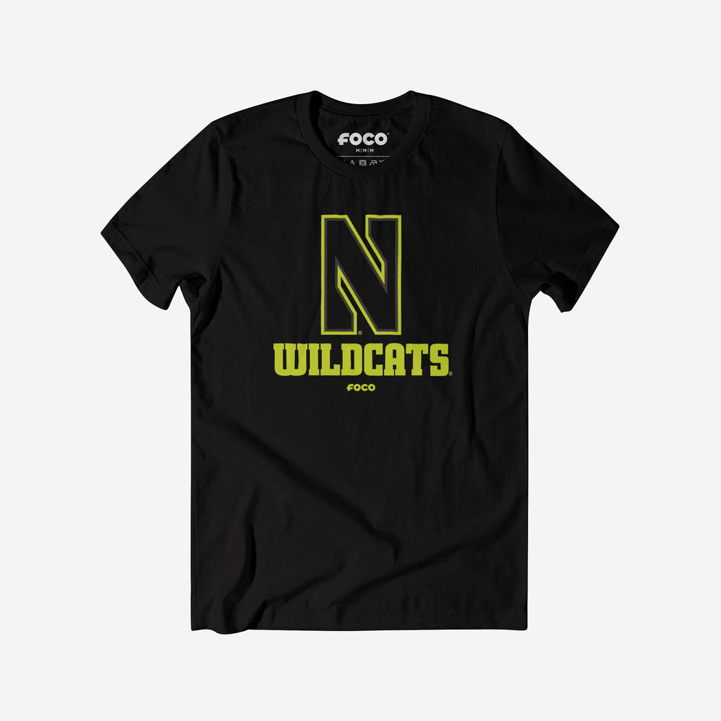 Northwestern Wildcats Highlight Reel T-Shirt FOCO Black/Volt S - FOCO.com