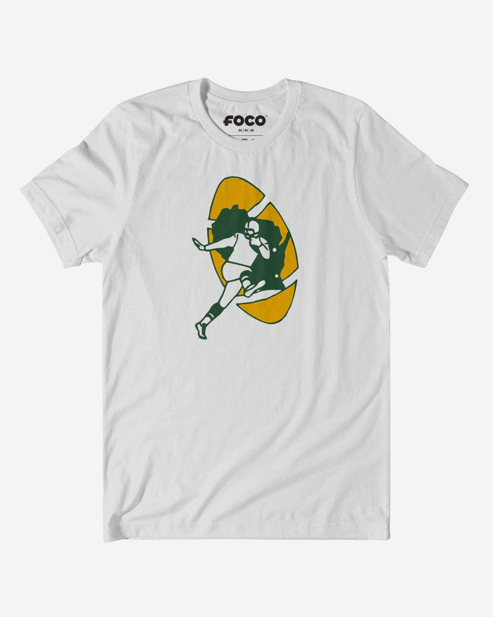 Green Bay Packers 1961 Retro Logo T-Shirt FOCO White S - FOCO.com