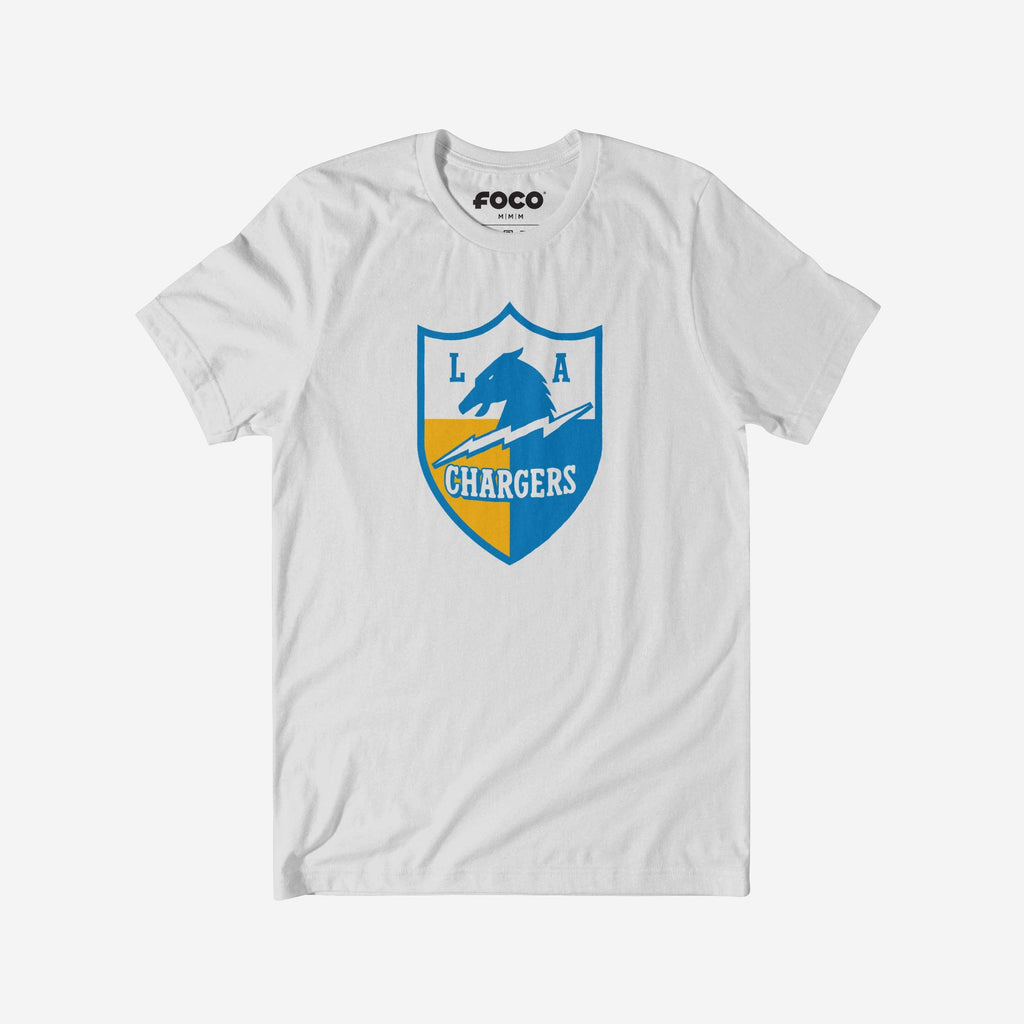 Los Angeles Chargers 1961 Retro Logo T-Shirt FOCO White S - FOCO.com