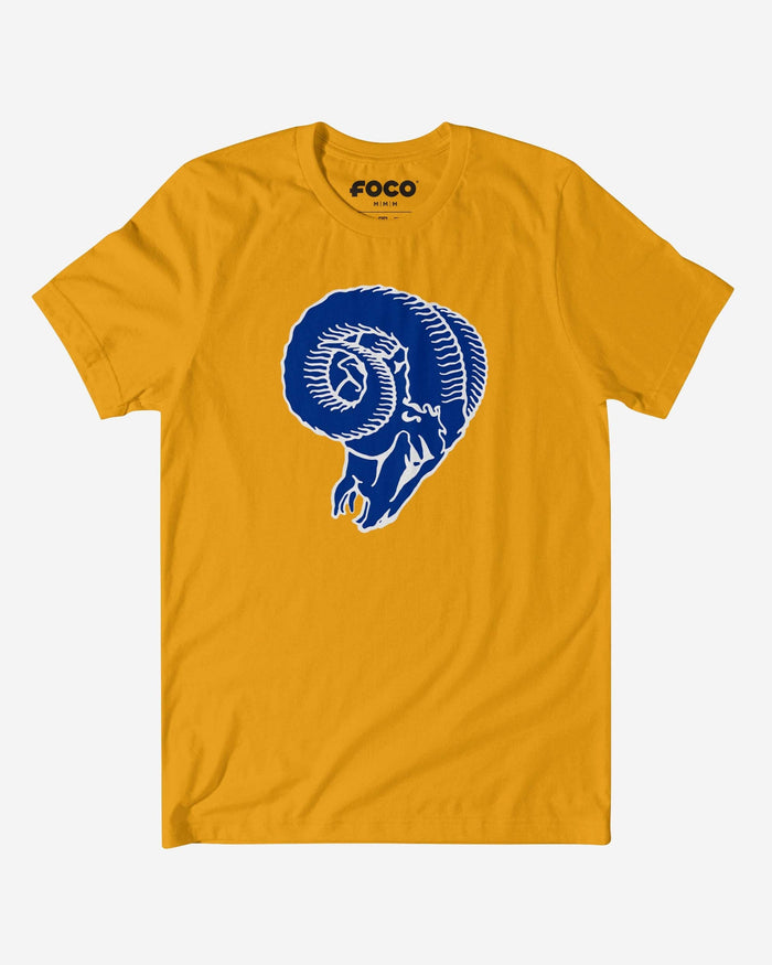 Los Angeles Rams 1966 Retro Logo T-Shirt FOCO Gold S - FOCO.com