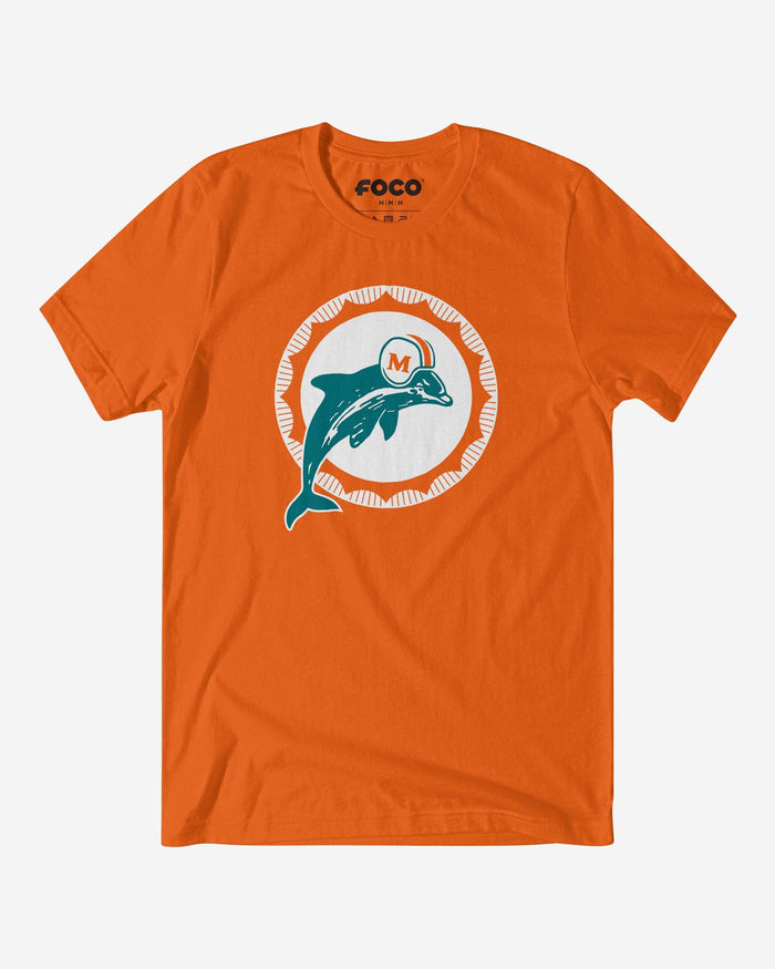 Miami Dolphins 1966 Retro Logo T-Shirt FOCO Orange S - FOCO.com