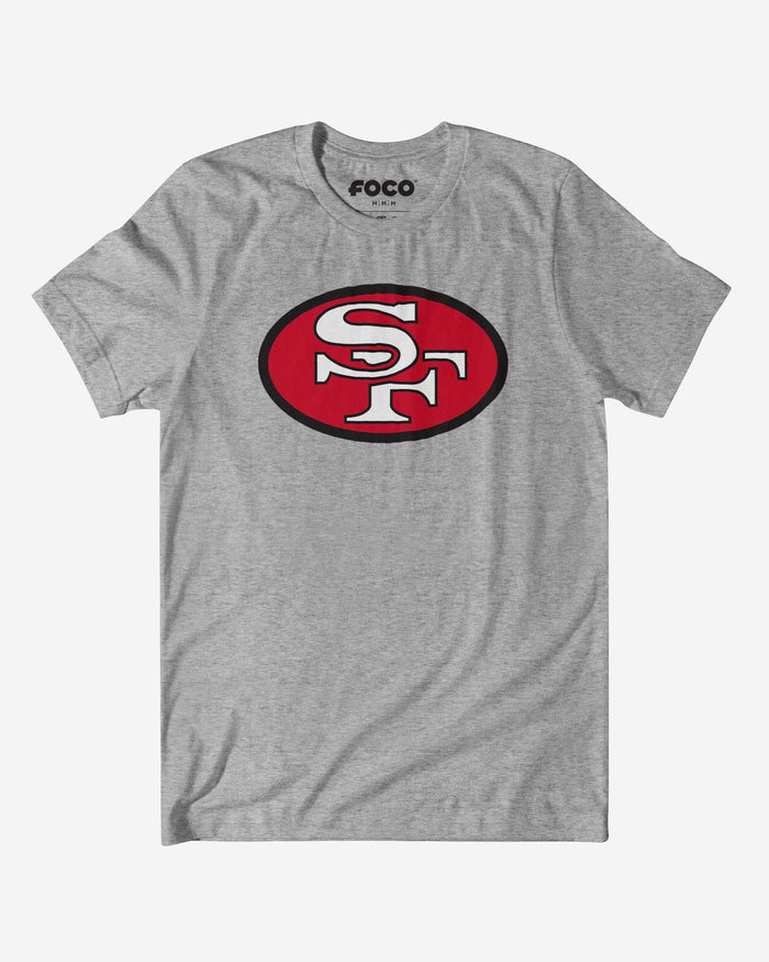 San Francisco 49ers 1968 Retro Logo T-Shirt FOCO Athletic Heather S - FOCO.com