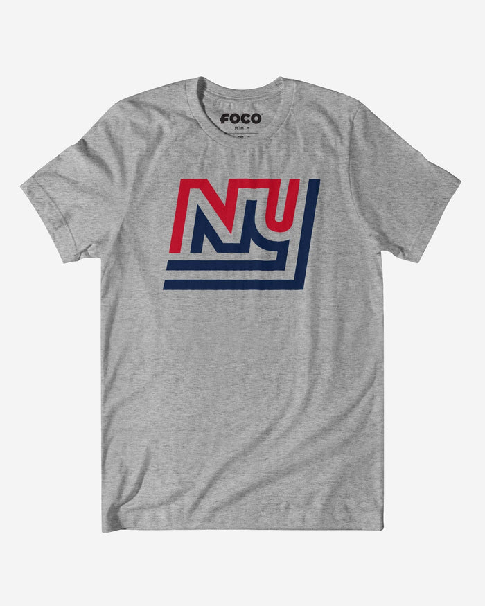 New York Giants 1975 Retro Logo T-Shirt FOCO Athletic Heather S - FOCO.com