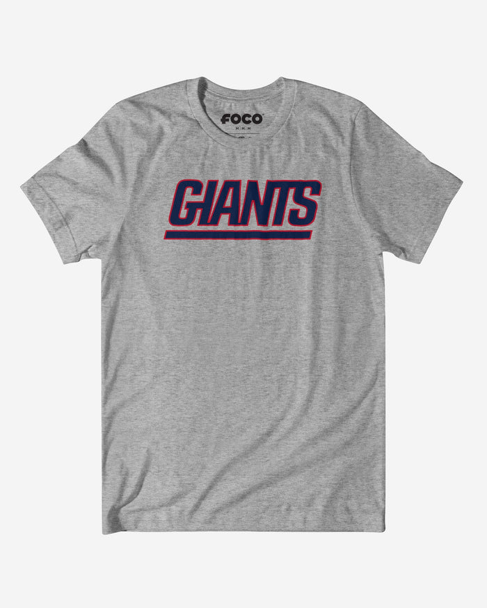 New York Giants 1976 Retro Logo T-Shirt FOCO Athletic Heather S - FOCO.com