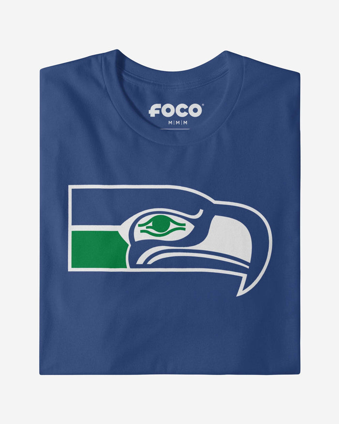 Seattle Seahawks 1976 Retro Logo T-Shirt FOCO - FOCO.com