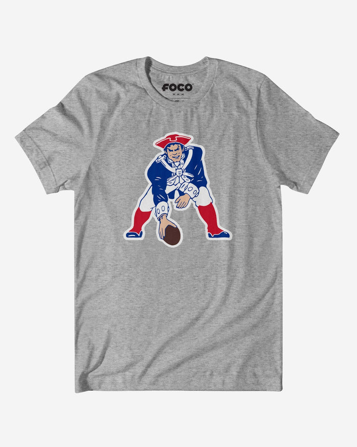 New England Patriots 1979 Retro Logo T-Shirt FOCO Athletic Heather S - FOCO.com