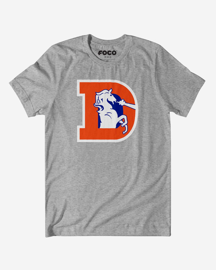 Denver Broncos 1993 Retro Logo T-Shirt FOCO Athletic Heather S - FOCO.com