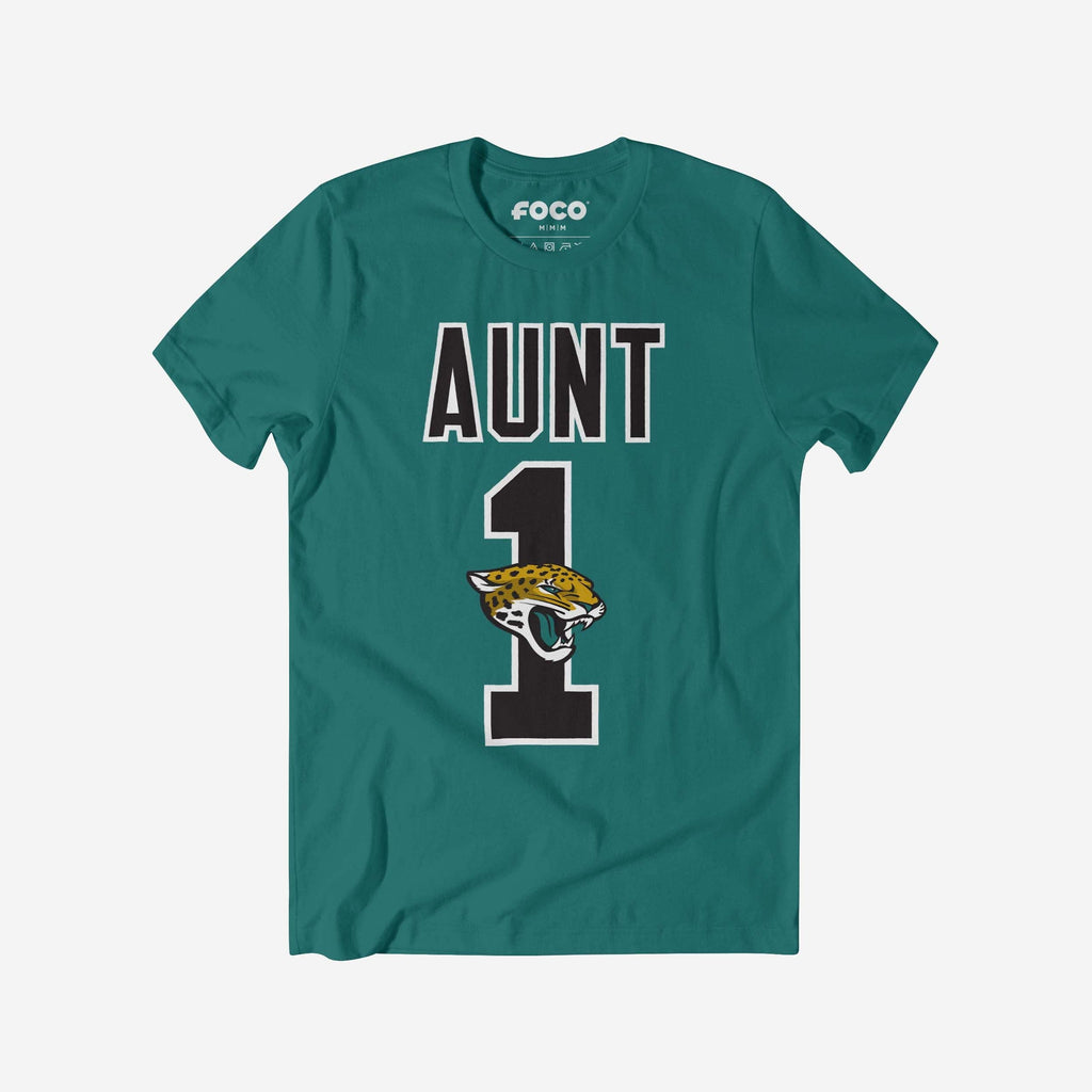 Jacksonville Jaguars Number 1 Aunt T-Shirt FOCO S - FOCO.com