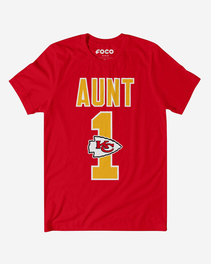 Kansas City Chiefs Number 1 Aunt T-Shirt FOCO S - FOCO.com