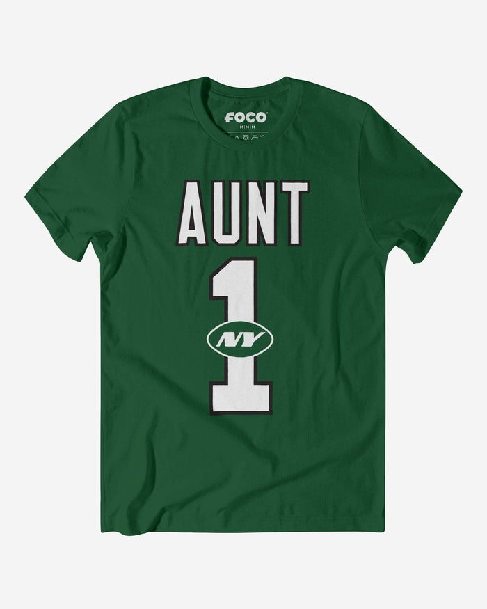 New York Jets Number 1 Aunt T-Shirt FOCO S - FOCO.com