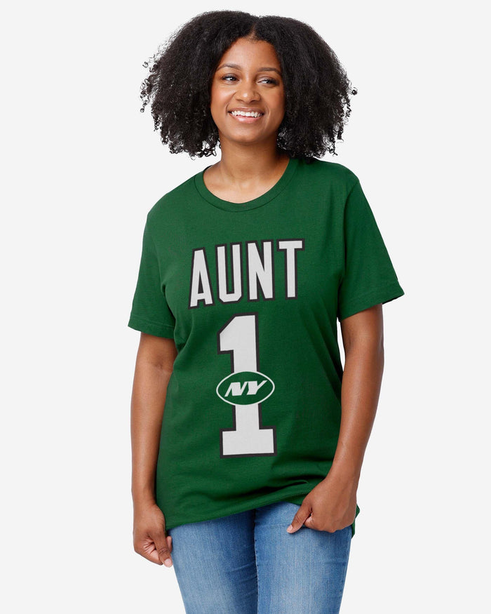 New York Jets Number 1 Aunt T-Shirt FOCO - FOCO.com