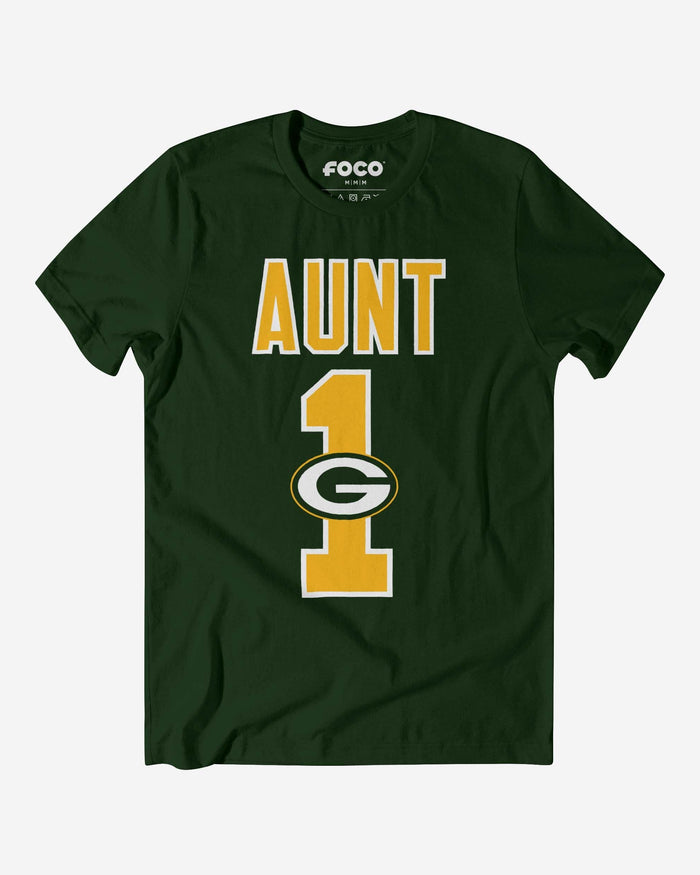 Green Bay Packers Number 1 Aunt T-Shirt FOCO S - FOCO.com