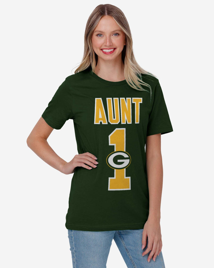 Green Bay Packers Number 1 Aunt T-Shirt FOCO - FOCO.com