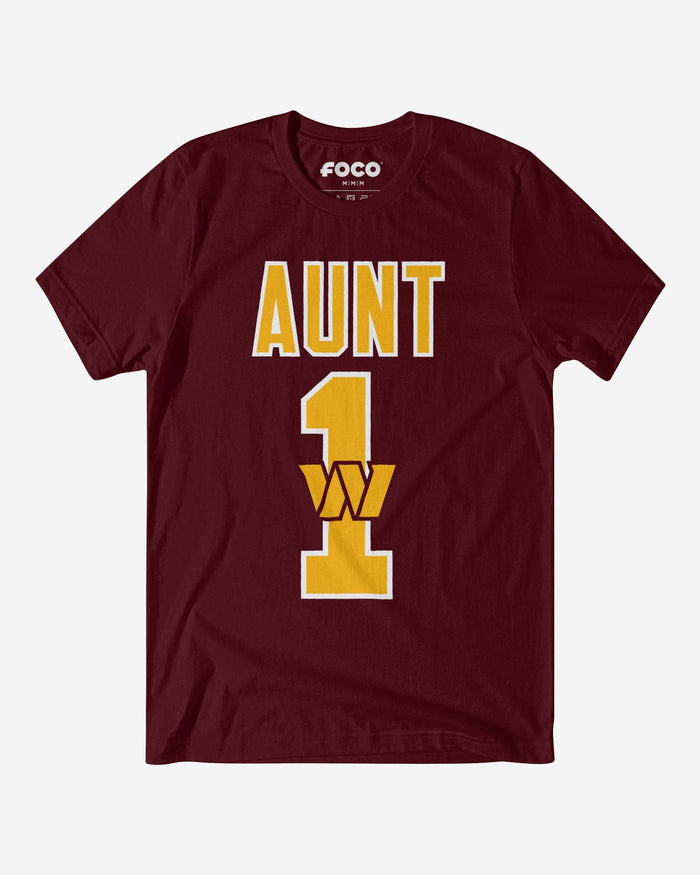 Washington Commanders Number 1 Aunt T-Shirt FOCO S - FOCO.com