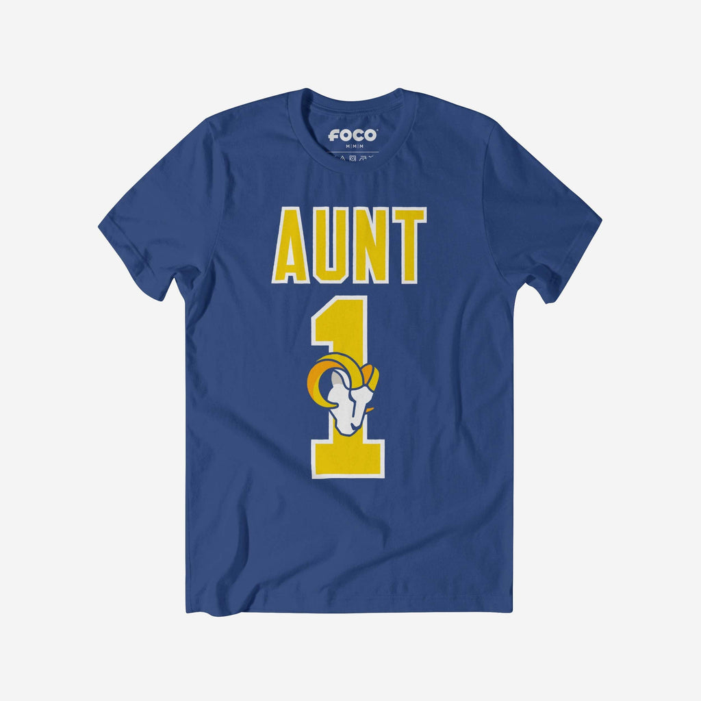 Los Angeles Rams Number 1 Aunt T-Shirt FOCO S - FOCO.com