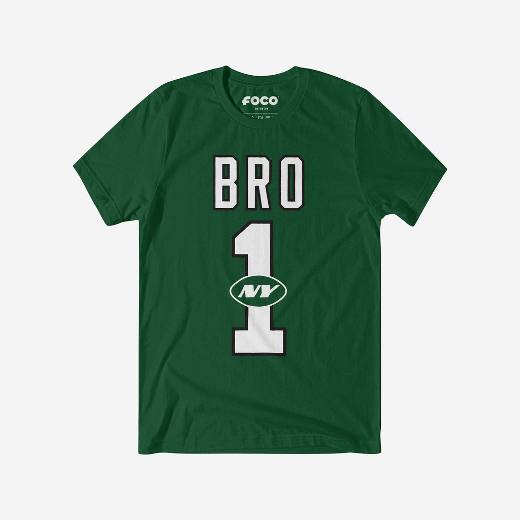 New York Jets Number 1 Bro T-Shirt FOCO S - FOCO.com