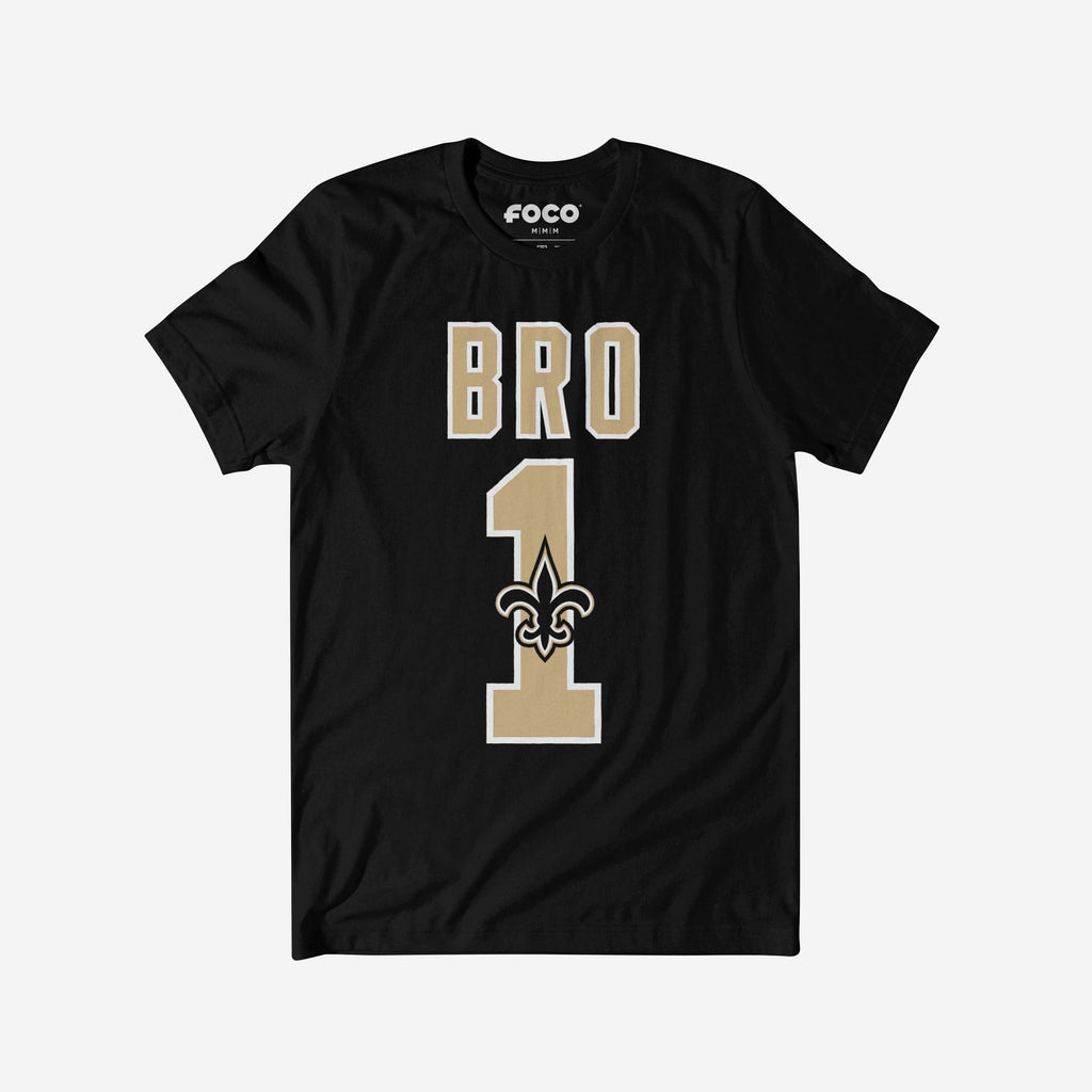 New Orleans Saints Number 1 Bro T-Shirt FOCO S - FOCO.com