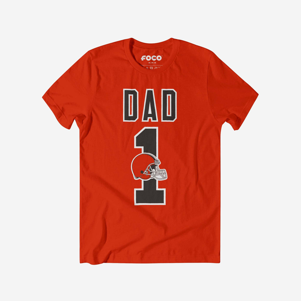 Cleveland Browns Number 1 Dad T-Shirt FOCO S - FOCO.com
