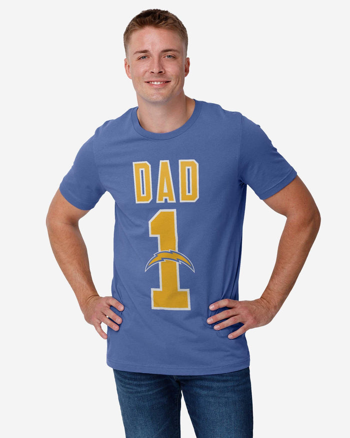 Los Angeles Chargers Number 1 Dad T-Shirt FOCO - FOCO.com