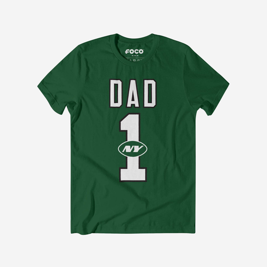 New York Jets Number 1 Dad T-Shirt FOCO S - FOCO.com