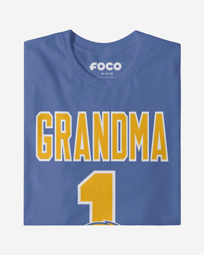 Los Angeles Chargers Number 1 Grandma T-Shirt FOCO - FOCO.com