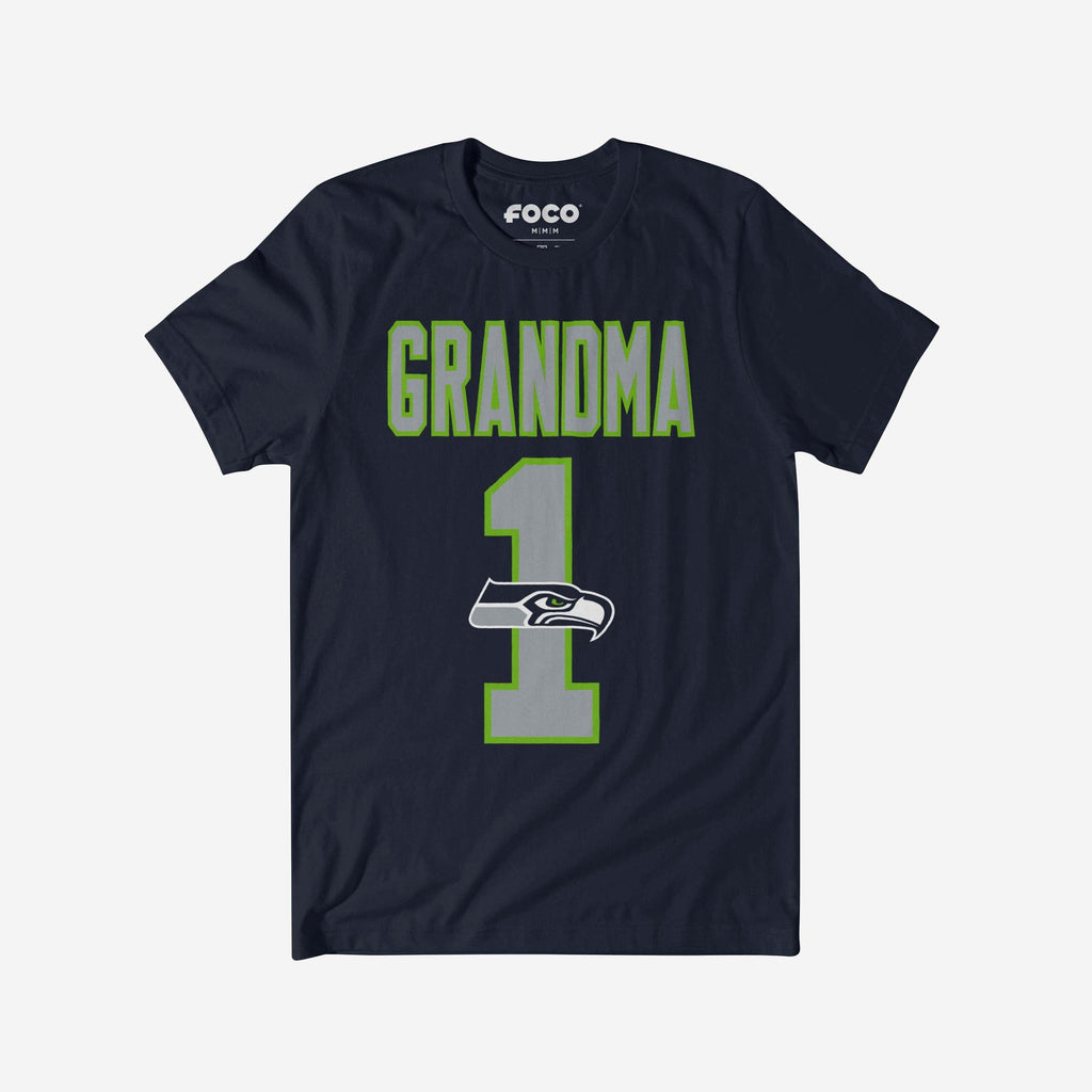 Seattle Seahawks Number 1 Grandma T-Shirt FOCO S - FOCO.com