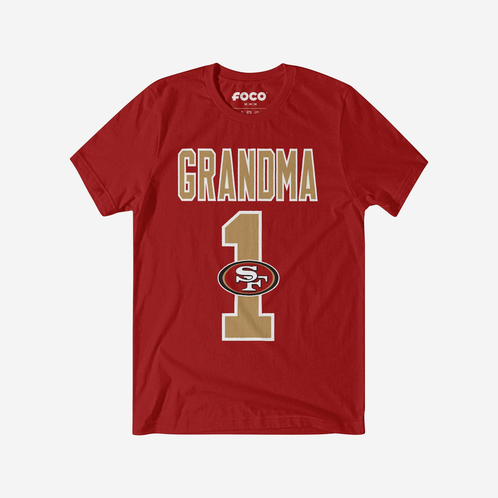 San Francisco 49ers Number 1 Grandma T-Shirt FOCO S - FOCO.com
