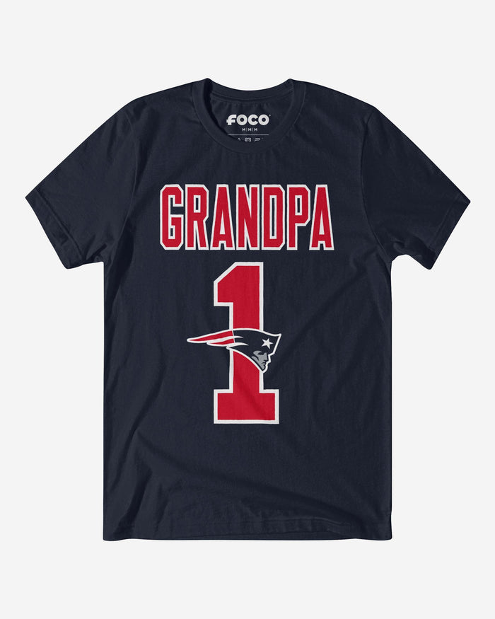 New England Patriots Number 1 Grandpa T-Shirt FOCO S - FOCO.com